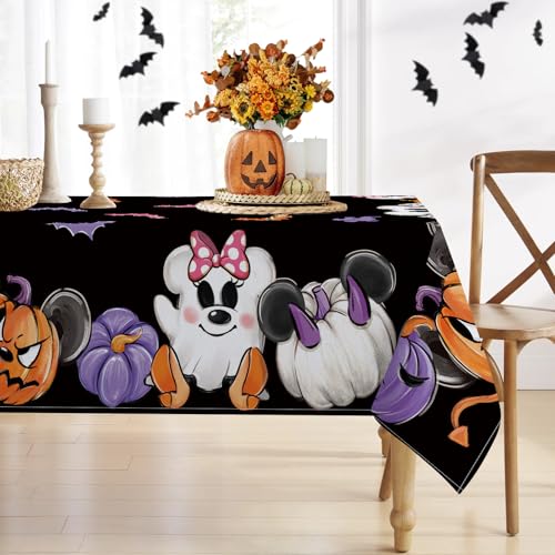 Halloween Ghost Square Tablecloth 60 x 60 Inch - Spooky Party Decor