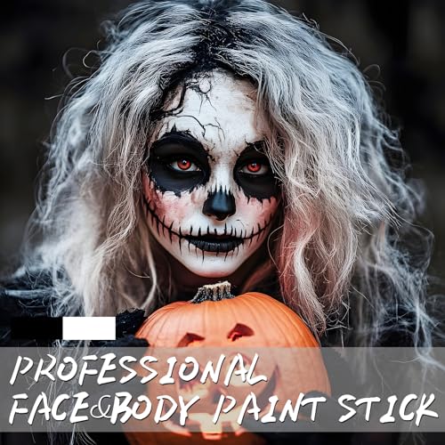 LOKFAR Black Face & Body Paint Stick for Halloween & Cosplay - Waterproof Full Coverage