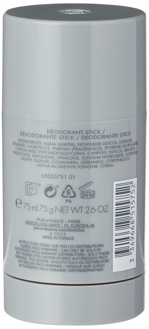 Paco Rabanne Invictus Deodorant Stick - Long-Lasting Freshness for Men | 2.5 Ounce
