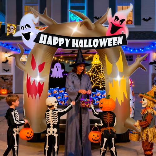 Halloween Inflatable Dead Tree Arch Car Decoration - 5 Ft Outdoor Trunk or Treat