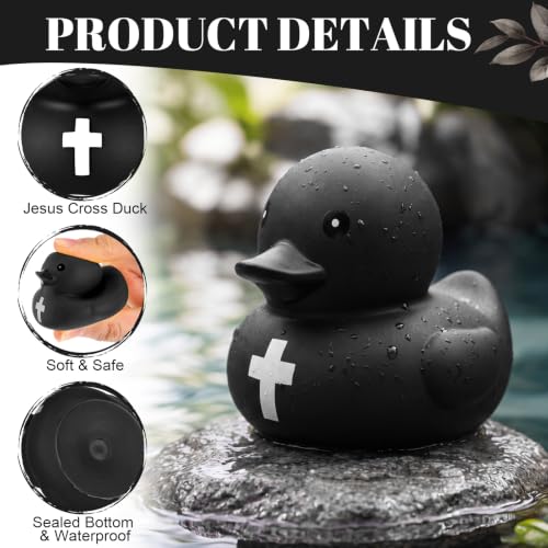 30 Pcs Christian Rubber Ducks with Cross - Faith-Inspired Halloween Party Favors