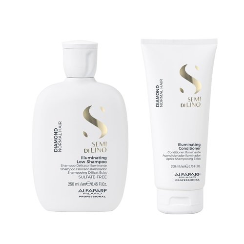 **Semi Di Lino Diamond Shampoo & Conditioner Set | Argan Oil & Shea Butter Infusion for Color-Treated Hair**