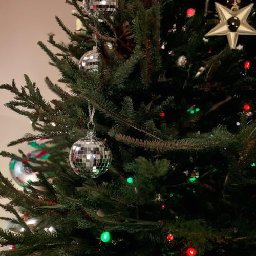 54PCS Disco Ball Decorations Set with Elastic Thread - 4 Inch, 3.2 Inch, 2 Inch, 1.2 Inch