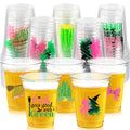 Pink Green Witch Theme Plastic Cups 12oz - 100pcs Disposable Party Drinkware