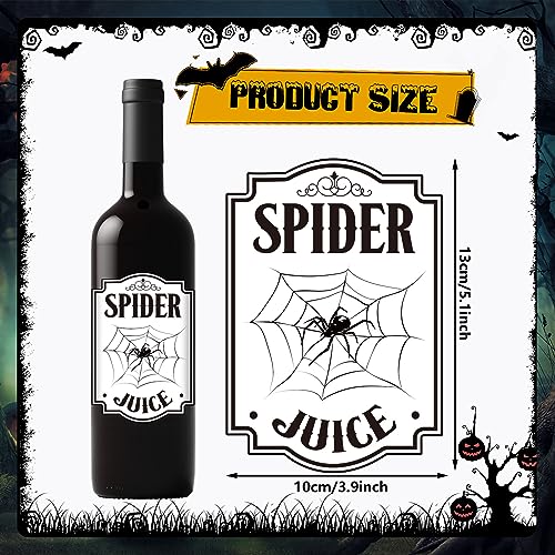 Halloween Wine Bottle Stickers Set - Waterproof Scary Labels for Party Décor