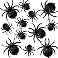 Halloween Spider Balloons Set - 33in & 17.2in Foil Spiders for Party Decor