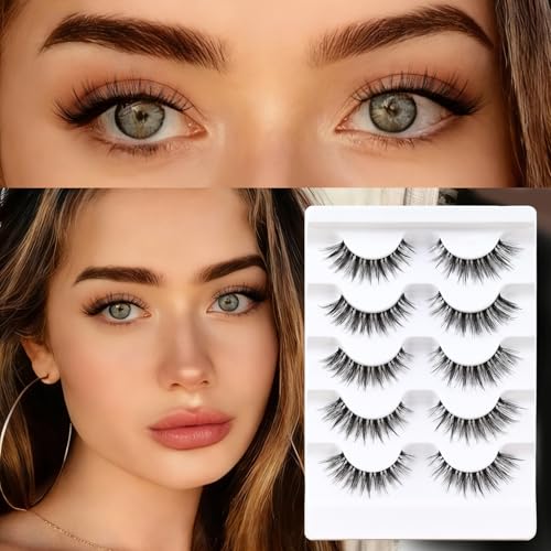 Veleasha Cat Eye False Eyelashes Wispy Lash Strips G2-5P