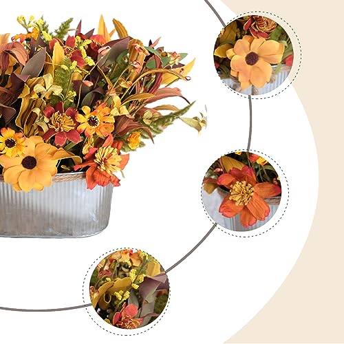 Artificial Fall Flowers with Pot - Wildflower Fall Decor for Autumn & Thanksgiving