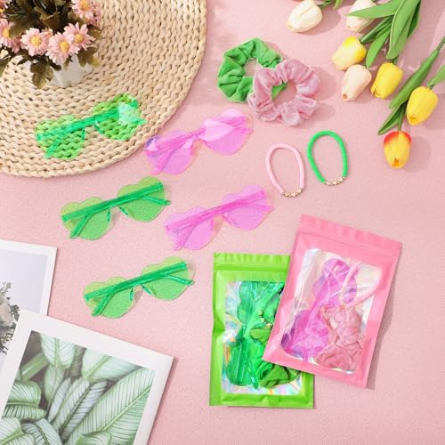 Bright Pink and Green Halloween Witch Party Favors Set - 48 Pieces