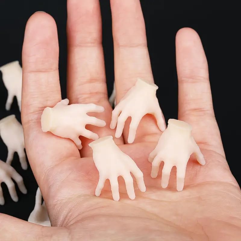 White Mini Crawling Hands for Halloween Decorations, 36 Pack