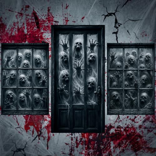 Halloween Skeleton Door & Window Covers Banner Set - 3 Pieces