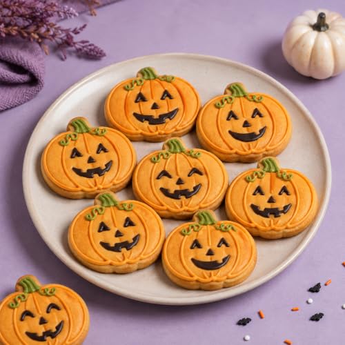 5Pcs Stainless Steel Pumpkin Cookie Cutter Set - Fall & Halloween Baking Tools