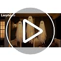 Hanging Ghosts Halloween Decorations with Lights - Set of 3 Indoor Outdoor - Spooky Ghosts for Yard Porch Door