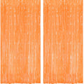 Orange Fringe Party Streamers Backdrop - 2 Pack, 3.3ft x 8.2ft for Halloween, Thanksgiving, Fall & Birthday Celebrations