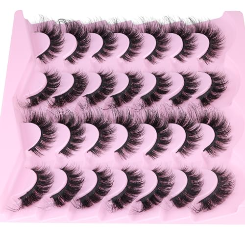 Fox Eye Mink Lashes - Wispy 14 Pairs, Natural Cat Eye False Eyelashes - Variation 3