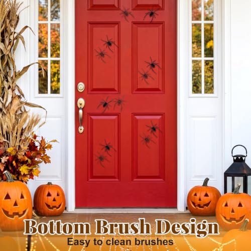 12PCS Halloween Realistic Spider Magnets - Black & Brown, Removable Decorative Spiders