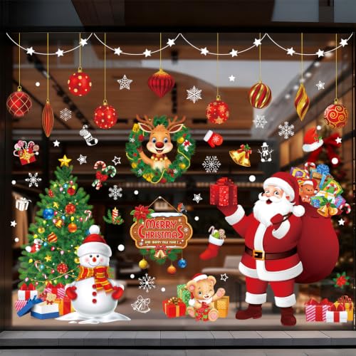 Extra Large Christmas Window Stickers Decals - A-Christmas Variation