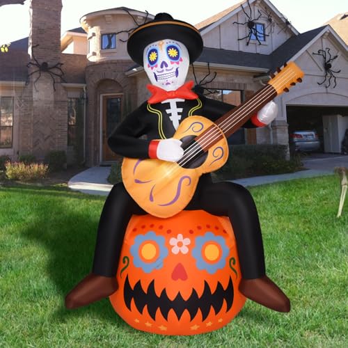 8 FT Dia de Los Muertos Inflatable Halloween Yard Decoration Outdoor