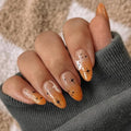 Halloween Almond Press On Nails - Medium Gradient Fake Nails Style C022