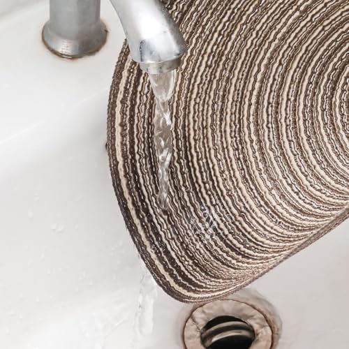 Coffee 15 Inch Round Braided Placemats Set of 4 - Woven Table Decor