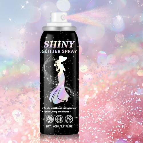 Pink Body Glitter Spray for Hair and Clothes - 2.11 Fl Oz