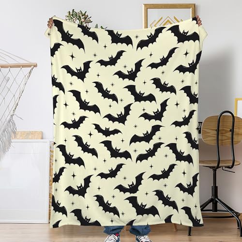 Gothic Bats Plush Throw Blanket for Couch and Sofa Decoration - 50x60 Inch