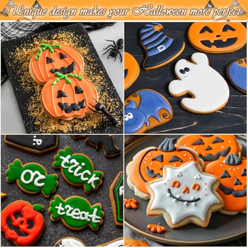 15 Pcs Halloween Cookie Cutters Set - Stainless Steel Ghost Pumpkin & More Shapes