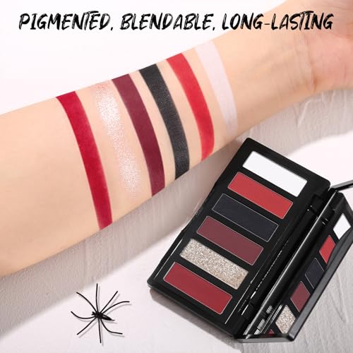 Mini Red Eyeshadow Palette with Mirror - Gothic, Halloween, Cosplay Makeup