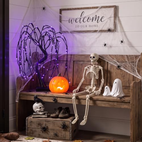 Halloween Mantle Decorations Set - 34 Pieces Haunted Fireplace & Tabletop Decor