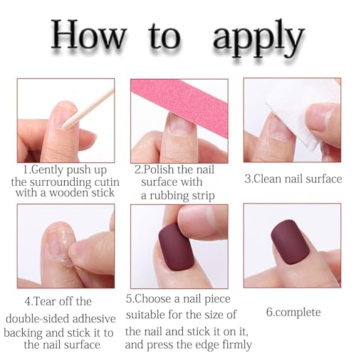 Press on Nails Short Square Black White Checkerboard Design - Style 11