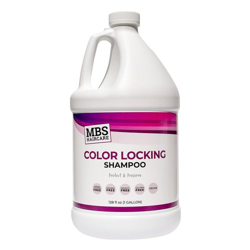 MBS Haircare Color Locking Shampoo - Sodium Chloride Free, Paraben Free, Vegan (128 Fl Oz (Pack of 1))