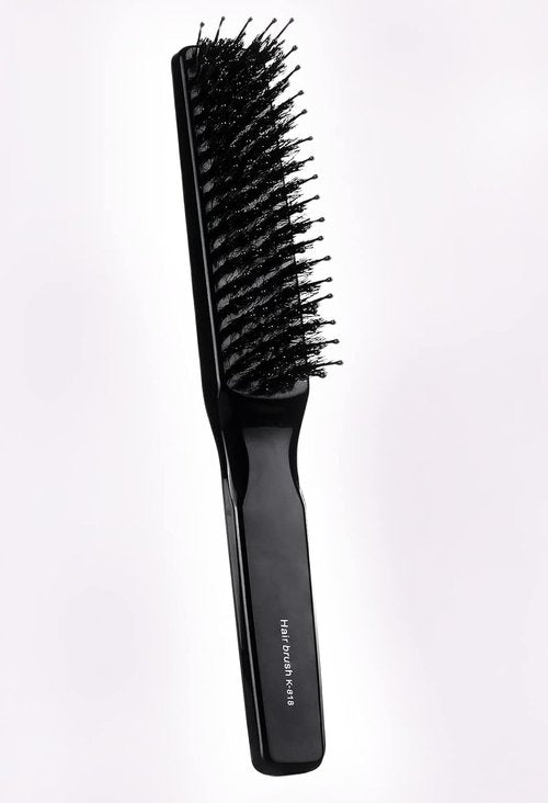 PERFEHAIR Paddle Hairbrush - Boar & Nylon Bristles for Smoothing, Detangling | Ideal for All Hair Types, Black
