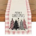 Buffalo Plaid Xmas Table Runner 13x72 Inch Home Party Decor - Pink & Multi Color Variation