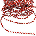 Christmas Red and White Stripes Ribbons - Holiday Craft Decorations, 10 Yards