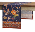 Kelim Infinity Table Runner - 100% Cotton, 14.5 x 36 Inches, Unique Watercolor Design - Variation 033