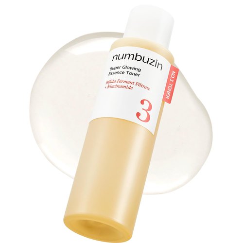 numbuzin No.3 Super Glowing Essence Toner, Fermented Toner for Skin Glow & Texture, Bifida, Niacinamide, Hydrating, Radiance-Boosting Essence, Zero Pore Care, 6.76 fl oz (200ml)