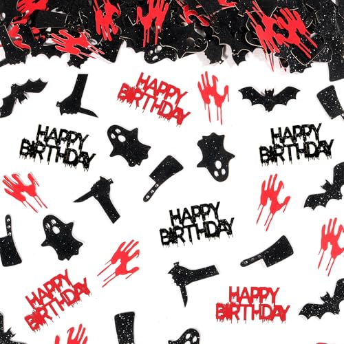Halloween Birthday Confetti Set - 200 Pieces Spooky Horror Party Decor