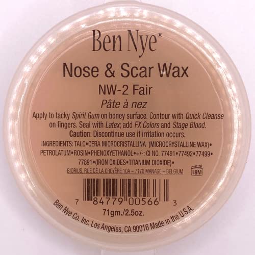 Ben Nye Nose and Scar Wax Fair 1 Ounce - Special Effects Makeup