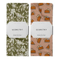 Geometry Leafy Microfiber Kitchen Towels - Quick Dry Dish Cloths, 2-Pack, 18 x 30 Inches