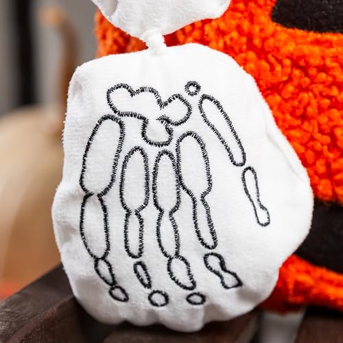 Life-Sized Skeleton Throw Pillow - Halloween Decor, 46 Inch Plush Skull Cushion