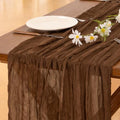 Brown Cheesecloth Table Runner 10ft x 15pcs Fall Boho Wedding Party Decor