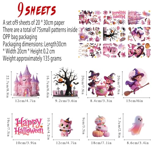 Halloween Window Clings Set - 75PCS Spooky & Cute Stickers for Glass Decor