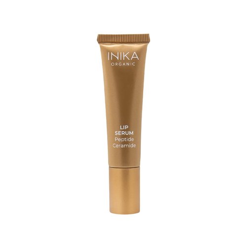 INIKA Organic Lip Serum | Ceramide + Peptide Infused, Glossy Clear Finish, Plumps, Softens, Smooths, Hydrates + Repairs. Natural & Vegan (Clear)
