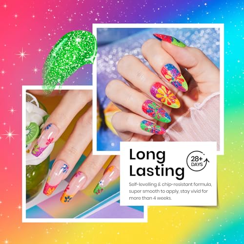 Beetles Reflective Glitter Gel Nail Polish Set - Neon Carnival D-Neon