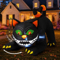 Black Cat Halloween Inflatable Decorations with Moving Head & LED Lights Outdoor Yard Decor
