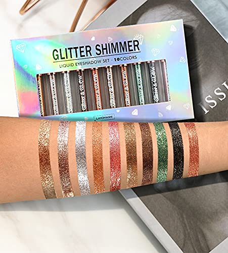 Multicolor Liquid Glitter Eyeshadow Set Waterproof Long Lasting Shimmer