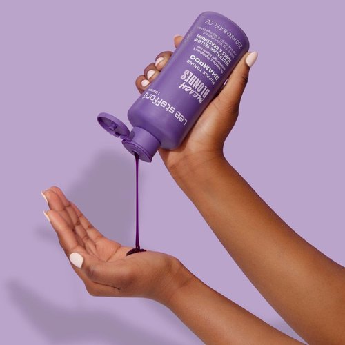 Lee Stafford Purple Toning Shampoo - Best Toner for Bleach Blonde & Grey Hair, 16.9 Fl Oz | Hydrating Cleanser