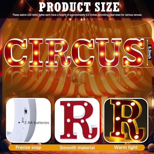 Aurelema Circus Themed Party Decorations LED Sign - Variation: Circus