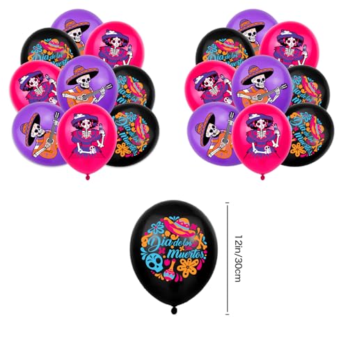 Red Dia De Los Muertos Party Decorations Kit 162 pcs for Halloween & Celebrations
