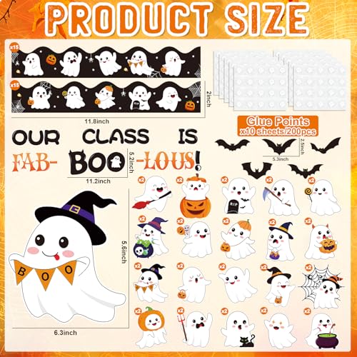 Ghost Classroom Halloween Bulletin Board Decorations - Fall Classroom Decor for Elementary to High School - Variation: Ghost